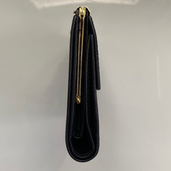 VINTAGE Hartmann Black Leather Kisslock Wallet Coin Purse - Picture 10 of 15